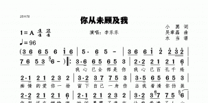 你从未顾及我