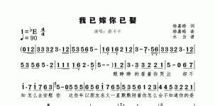 我已嫁你已娶
