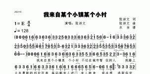 我来自某个小镇某个小村