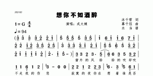想你不如酒醉