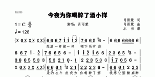 今夜为你喝醉了酒小样