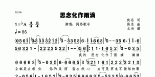 思念化作雨滴