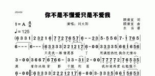 你不是不懂爱只是不爱我