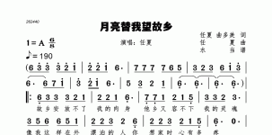 月亮替我望故乡
