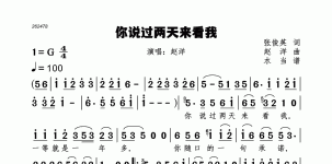 你说过两天来看我