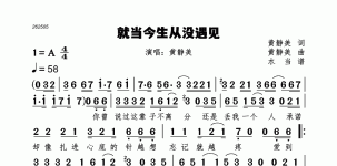 就当今生从没遇见